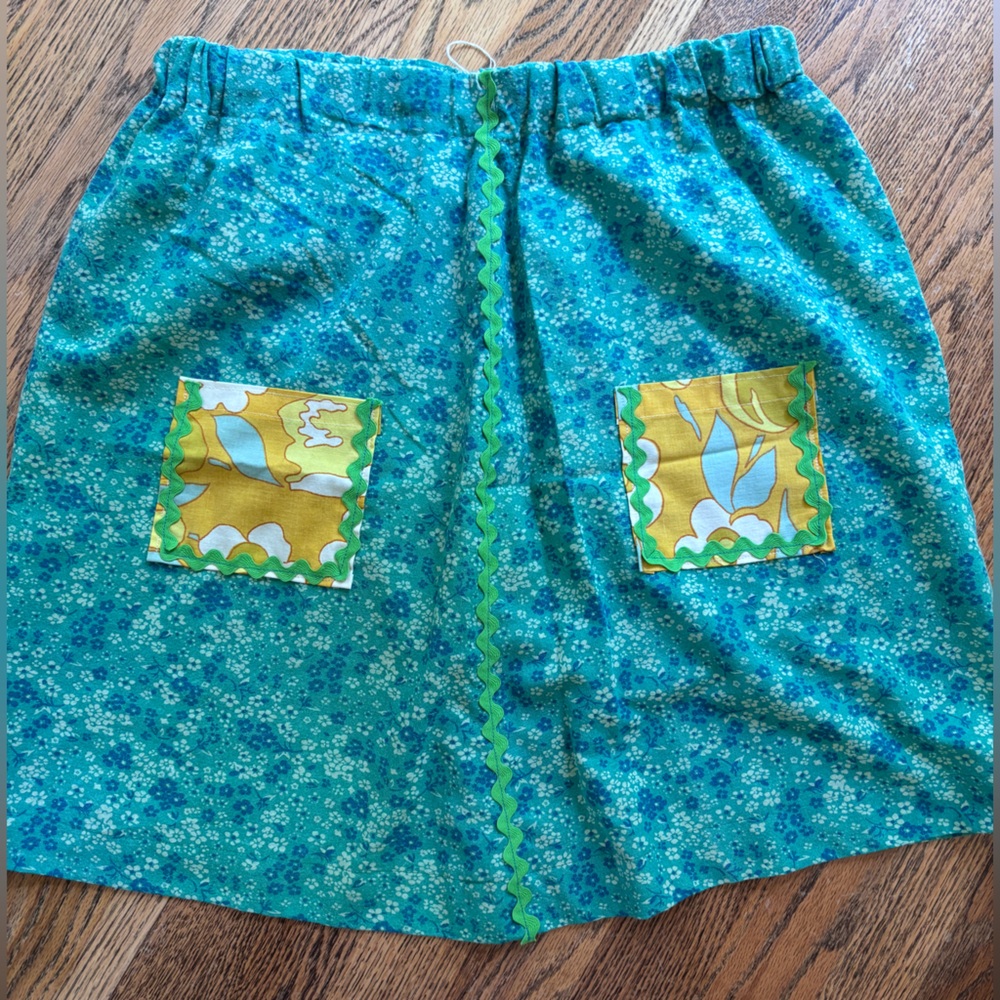 Vintage  handmade one of a kind tablecloth skirt